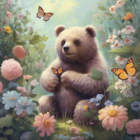 Thumbnail for Bear And Butterflies In The Garden