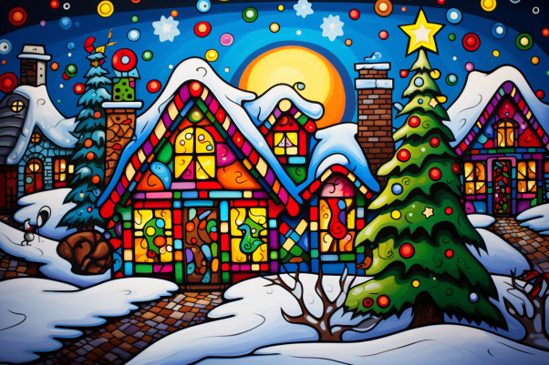 Vibrant Christmas Farmhouse