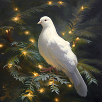 Thumbnail for A White Dove In A Christmas Tree