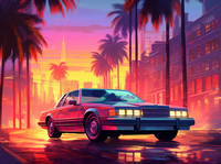 Thumbnail for Car Palm Trees And Goldenhour