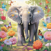 Thumbnail for Elephant In A Magical Garden