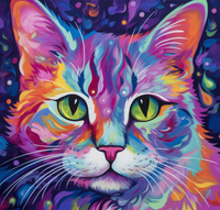Thumbnail for Sweet, Colorful, Fluffy Kitty