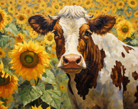 Thumbnail for Brown Cow And Sunflowers