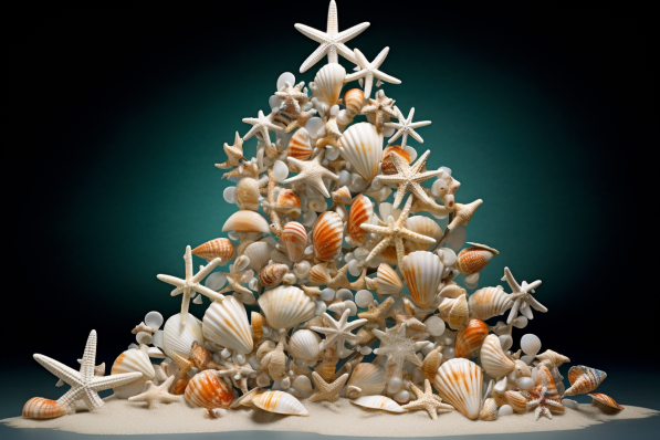 Seashells Sea Starfish Christmas Tree  Diamond Painting Kits