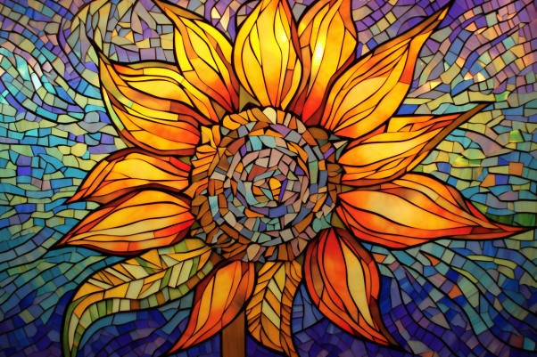 Glorious Mosaic Sunflower