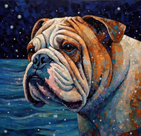 Thumbnail for Bulldog Portrait Diamond Painting Kit