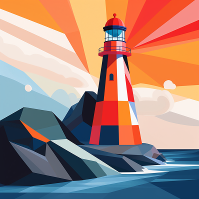 Bold Colors Lighthouse