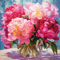 Thumbnail for Pretty Pink Peony Flowers In A Round Vase