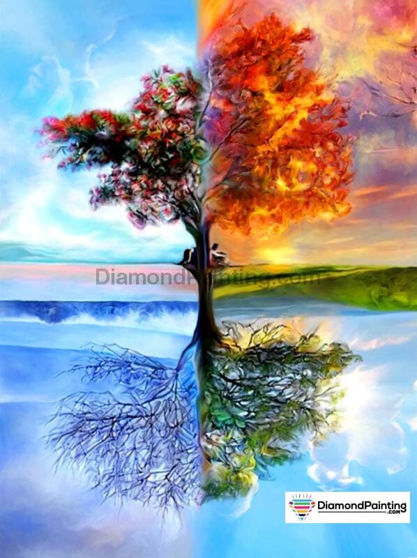 4 Seasons Tree of Life Free Diamond Painting 