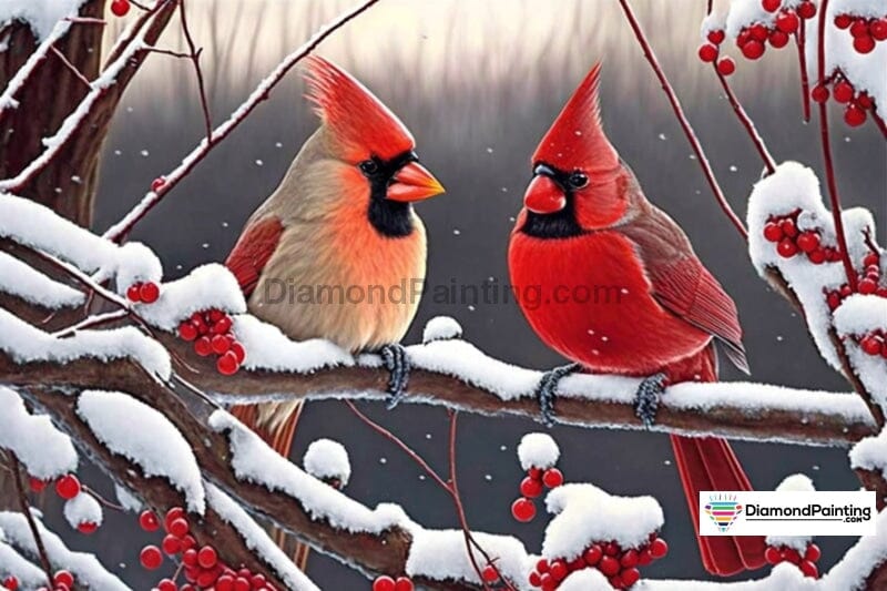 Cardinals in Love Diamond Painting 