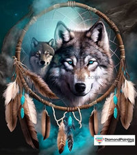 Thumbnail for Diamond Wolf Dream Catcher - 1 Cent Plus Shipping Free Diamond Painting 