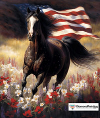 Thumbnail for Patriot Horse Free Diamond Painting 