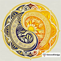 Thumbnail for Sun And Water Inspired Yin Yang And Mandala Free Diamond Painting 
