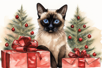 Thumbnail for Siamese Kitty And Christmas Gifts