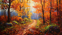 Thumbnail for Bright Autumn Trail  Diamond Painting Kits