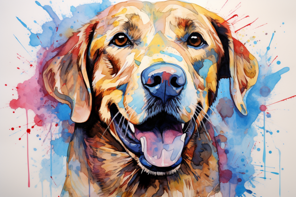 Watercolor Colorful Labrador  Diamond Painting Kits