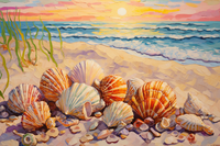 Thumbnail for Shells In The Sand  Diamond Painting Kits