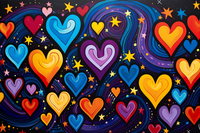 Thumbnail for Fun Bold Hearts And Stars  Diamond Painting Kits