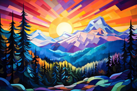 Thumbnail for Crisp And Colorful Mountain Range