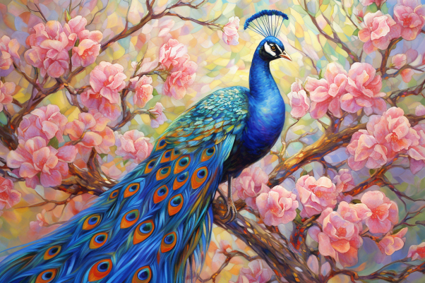 Romantic Blue Peacock