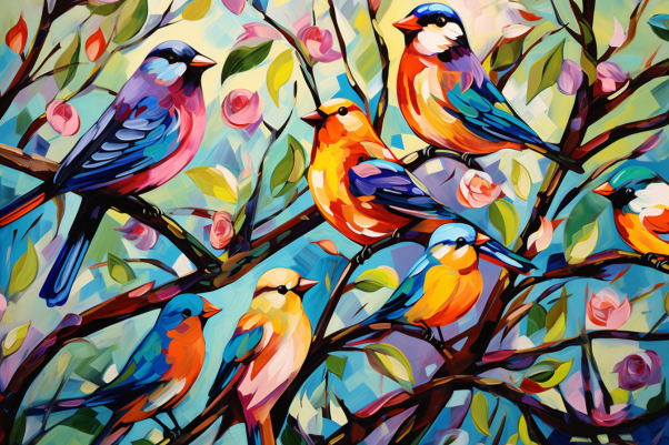 Amazing Colors And Birds  Diamond Painting Kits