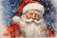 Thumbnail for Snowy Watercolor Santa Clause  Diamond Painting Kits