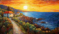 Thumbnail for Pretty Pathway By The Sea  Diamond Painting Kits