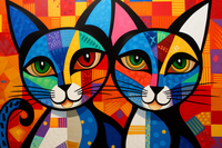 Thumbnail for Bold Siamese Cats  Diamond Painting Kits