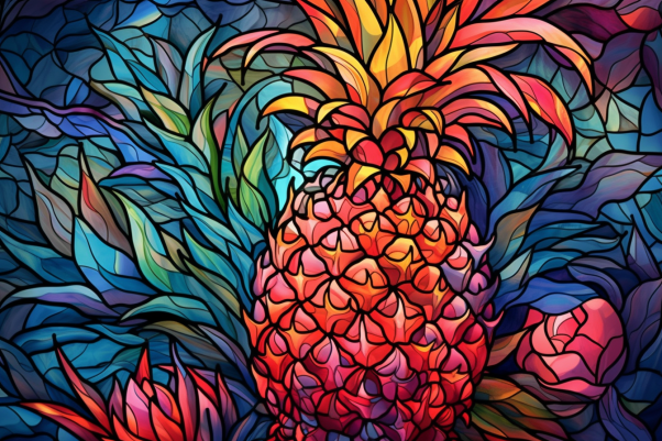 Stained Glass Vibe Pineapple