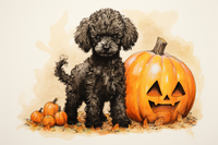Thumbnail for Black Halloween Poodle Puppy
