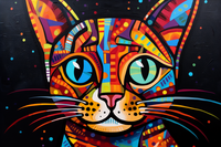Thumbnail for Bold Blue Eyed Bengal Cat  Diamond Painting Kits