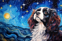 Thumbnail for Starry Night King Charles Spaniel  Diamond Painting Kits