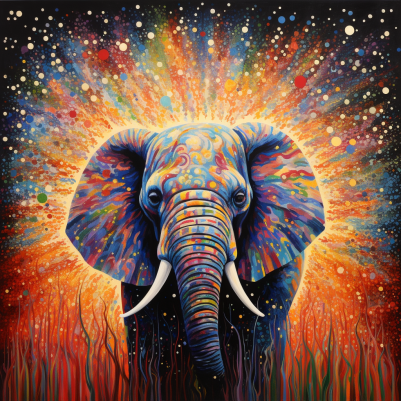 Color Burst Elephant