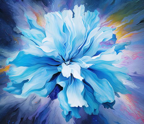 Dramatic Blue Flower