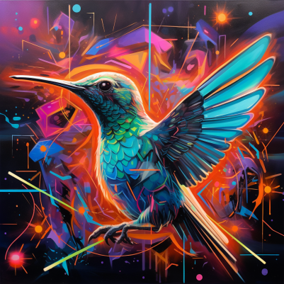 Neon Hummingbird