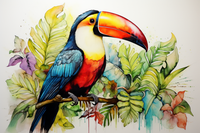 Thumbnail for Tropical Toucan  Diamond Painting Kits