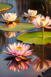 Thumbnail for Water Lilies On A Calm Pond With Reflections