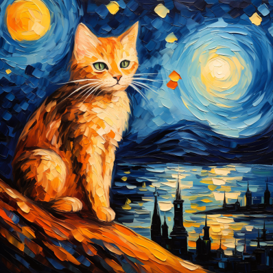 Starry Night Kitty