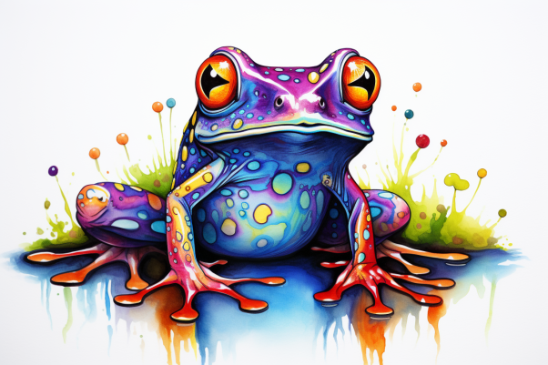 Sleek Bright Colored Frog