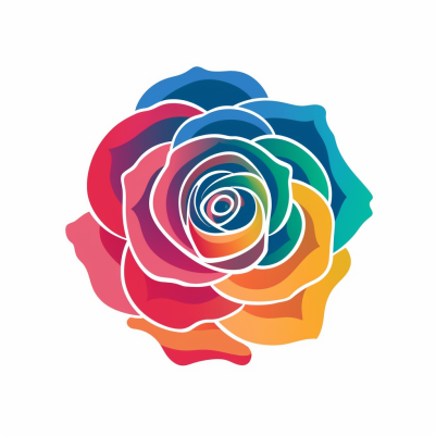 Simple Rainbow Rose  Diamond Painting Kits