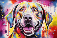 Thumbnail for Happy Labrador Colorful Watercolor  Diamond Painting Kits