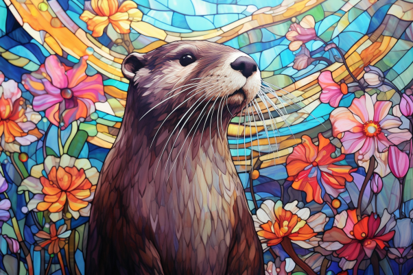 Graceful Sweet Little Otter  Diamond Painting Kits