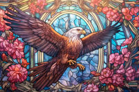 Thumbnail for Dreamy Soaring Eagle And Stained Glass