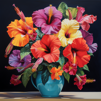 Glorious Colorful Hibiscus Bouquet