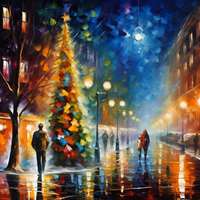 Thumbnail for Christmas Tree On A City Street