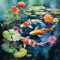 Thumbnail for Koi Fish In A Dreamy Pond