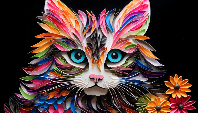 Paper Cut Art Cat Diamond Painting Kits