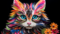 Thumbnail for Paper Cut Art Cat Diamond Painting Kits