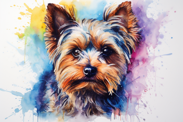 Yorkie Fun Watercolors