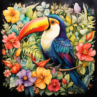Thumbnail for Mesmerizing Toucan And Hibiscus